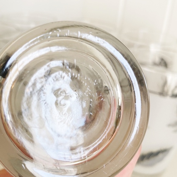 (6) Vintage Libbey Frosted Silver Leaf Glasses MCM - Picture 5 of 6